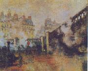 Claude Monet The Pont de l Europe, St Lazare Station oil on canvas